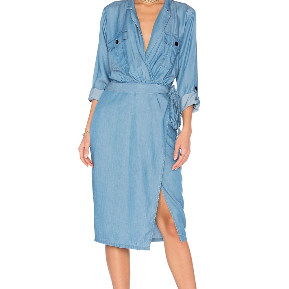 MAJORELLE x REVOLVE Yuma Dress in Light Wash